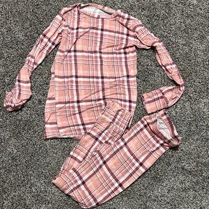 Posh Peanut Plaid Pink Kids Pajamas